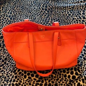 Fossil orange leather purse
